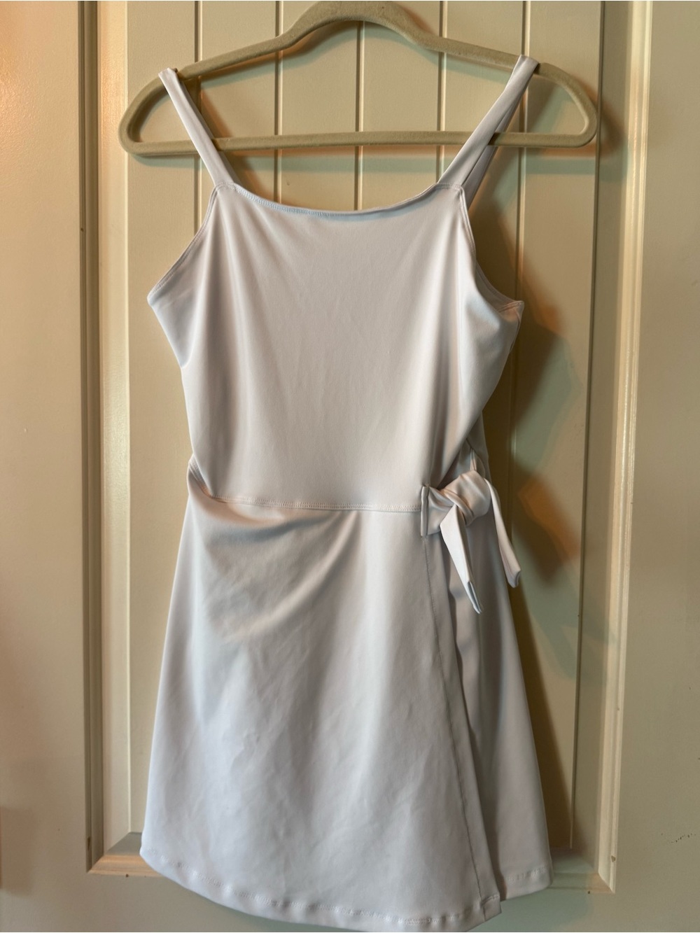 Athletic Girl's White Sleeveless Tie-Waist Dress/Romper by Habitual NWOT